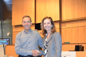 Tom Rasmussen and Cheri Perazzoli are pleased the loop is up and running.